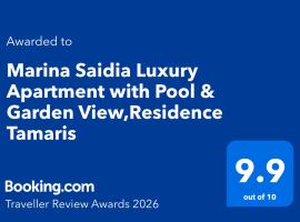 Marina Saidia Luxury Apartment with Pool & Garden View,Residence Tamaris, hotel para golfe em Sa&iuml;dia