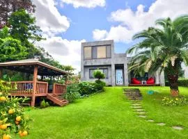 동홍별장 Fantastic Tangerine Orchard, Hallasan View, Private Villa for One Team Only, Large BBQ, Toddler Hot Spring Pool, Large Family, Top Rated Location