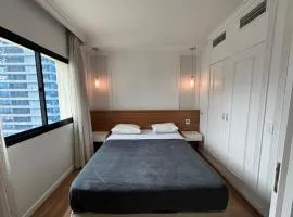 Flat Univer Pamplona Jardins com cozinha e garagem 2806