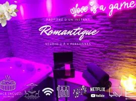 Studio élégant l'orchidée Jacuzzi en intérieur toute l'année