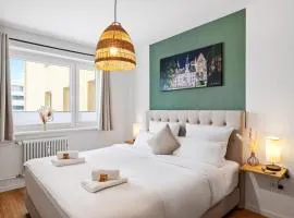 Wohlfühlapartment, Zentral, 200m zur UNI, Parkplatz, Boxspringbetten, Massagesessel, Nespresso, LAN & WIFI