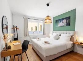 Wohlfühlapartment, Zentral, 200m zur UNI, Parkplatz, Boxspringbetten, Massagesessel, Nespresso, 1Gbit LAN & WIFI