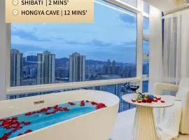 Baihong Sky View Studio with Deep Soak Tub - Jiefangbei Center