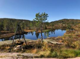 Fjellhytte med boblebad og utsikt på Blefjell, hotel in Flesberg