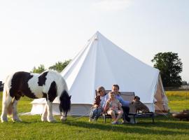 Glamping met paarden, luxusn&yacute; stan v destin&aacute;cii Nieuwerkerken