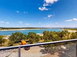 Modern lakefront home with multi levels and gorgeous views