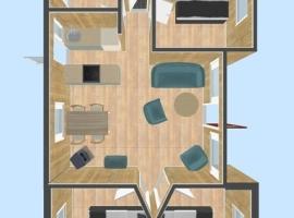 Red Wooden House With Spa Near Knudeklinterne, отель в городе Фюр