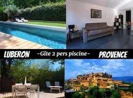 Luberon Gîte 2 pers piscine calme