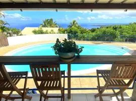 Villa Papangues piscine chaufée et vue panoramique océan