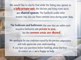 Grace Sweet Homes Kingsize Bedroom NOT A PRIVATE HOUSE - SHARED AMENITIES, Hotel in Richmond