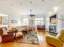 Waterfront home near the ocean with private walkway to beach and gas fireplace