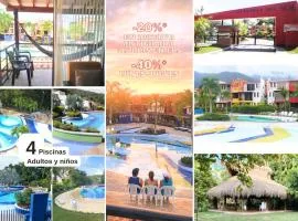 ""Apto 2 Habit, 4 piscinas, Dcto GENIUS, Check in-out extendidos, a 1 cuadra del parque -Ciudadela del Sol-""