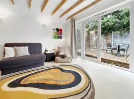 Modern self contained tiny home with patio