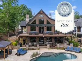 Luxe Lakefront Retreat w Pool Hot Tub Theater Private Dock Sleeps 20