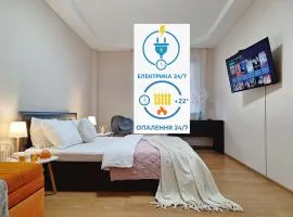 є СВІТЛО, Електрика та Опалення 24-7, Однокімнатна квартира з ванною на Садовому, Мережа Alex Apartments, Цілодобово безконтактне заселення 24-7, Документи для відряджень, встановлена зарядна станція Eco Flow