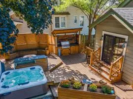 Walk to Fox River Grove Station Home with Hot Tub