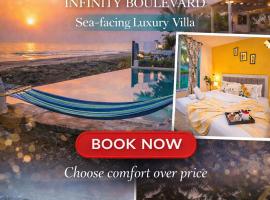 Coastal Water Cove Sea Facing Infinity Pool Villa, hotel a Alībāg