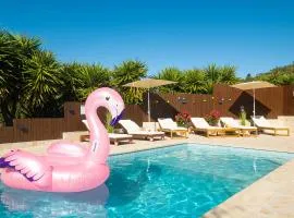 Luxe villa for 8 - Heated Pool -AC -BBQ Area - Patio - 160Mbps - Olives - Palm - vineyard