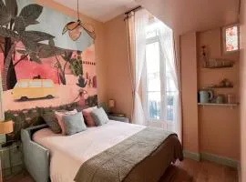 Chambre arty & colorée en plein cœur de Nice