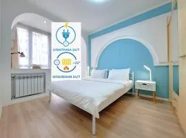 СВІТЛО, Електрика та Опалення 24-7, Двокімнатна студія з 3 ліжками, Мережа AlexApartments, Документи для відряджень, Безконтатне заселення 24-7