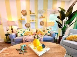 Yellow Family Beach House with Heated Pool & Firepit!