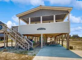 Ocean-view home steps from the beach with deck, outdoor shower, & central AC