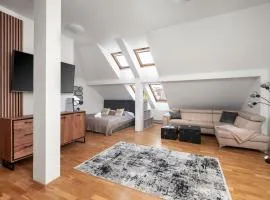 Sky Loft near Center 220m, AC, PS5, Free Parking