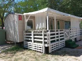 mobil home camping familial bord ardèche