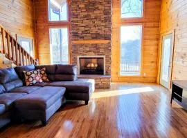 Mountain Home Sleeps 10 Fireplace Foosball Table