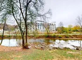 Riverfront Condo Sleeps 6 Shared Pool Fireplace