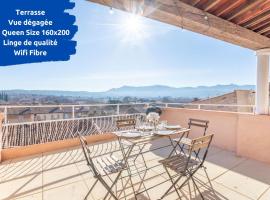 Mont Ventoux - Terrasse - Vue dégagée - Linge de qualité - Fibre - Confort, hotell i Gardanne