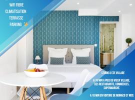 Studio tout confort avec parking et terrasse à Eze village, hotel v destinácii Èze