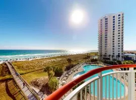 Beachfront condo with balcony beach & pool views pool tennis gym W&D & AC