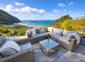 Lynmouth में, होटल Harbour Edge, Luxury 2 BR 2 BA Apt, Sea View and Terrace, Parking