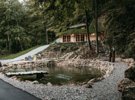 Forest Retreat Villa with Sauna and Jacuzzi, хотел в Лашко