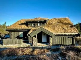 Cabin in magnificent landscape and hot tub inside
