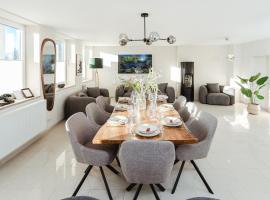 Kassel में, होटल Luxus City Apartment - für Gruppen & Familien mit Whirlpool, Terrasse & Grill- Top Lage