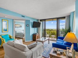 Ocean view condo with pool, sauna, gym, and tennis courts - walk to the beach, hotel en Atlantic Beach