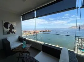 Departamento con hermosa vista al mar en primera línea al Puerto de Iquique