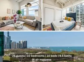 Downtown Mich Ave - 6 Penthouses, Sleep 25