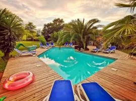 Villa Hacienda 14 pers avec piscine chauffée, grand jardin, Messanges plage