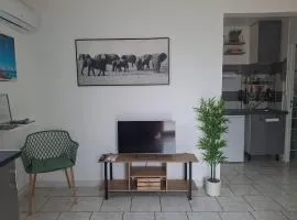 Hébergement en rez-de jardin clos proche de l'aéroport et des commodités