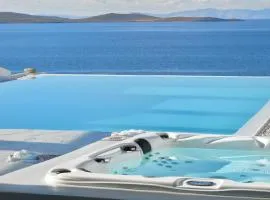 Mykonos Sea&Sunset view villa pool-hot tub by Calypso Sunset Villas