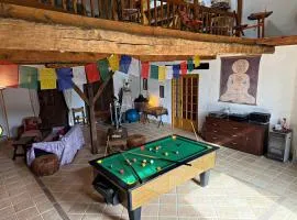 Grand gîte 190 m2 - 3 chambres pour 6 pers avec billard, jardin et cheminée - idéal familles ou 2-3 couples - proche Canal du Midi