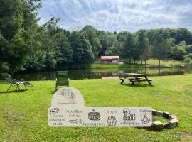 Chalet et étang, exclusivement privée