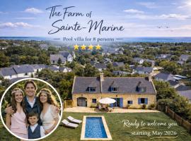 Villa de charme avec piscine chauffée - Sainte-Marine - Village et plages à pied, hotell i Combrit