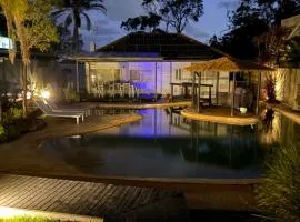 Waterfront Oasis Lakefront Villa with Pool and Sauna