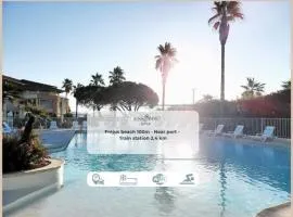 Studio - 100m de la mer - parking - piscine