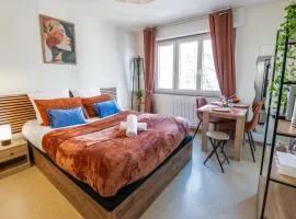 Studio 3pers, proche gare, aéroport et frontière