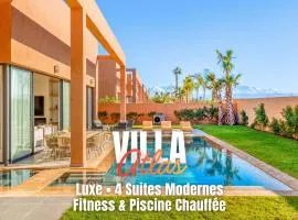 Villa Atlas - Luxe - 4 Suites Modernes - Fitness - Piscine Chauffée - Terrain de Padel - Vue Montagne